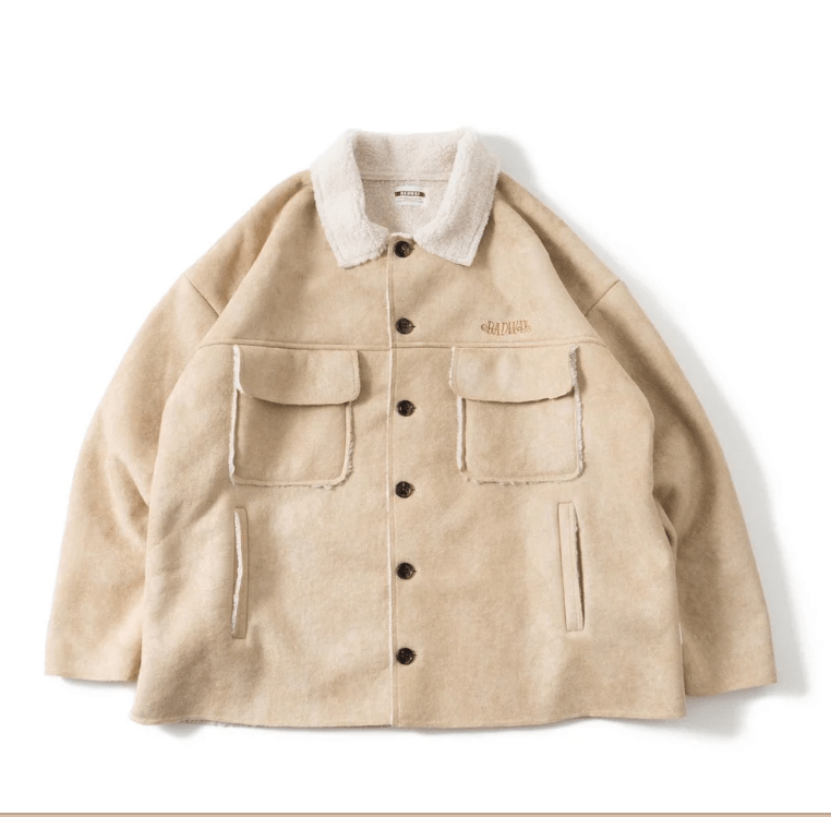 Badway suede jacket boa lining
