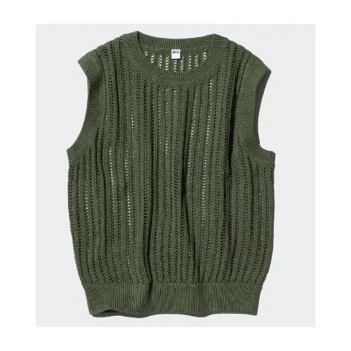 UNIQLO メッシュクルーネックショートセーター