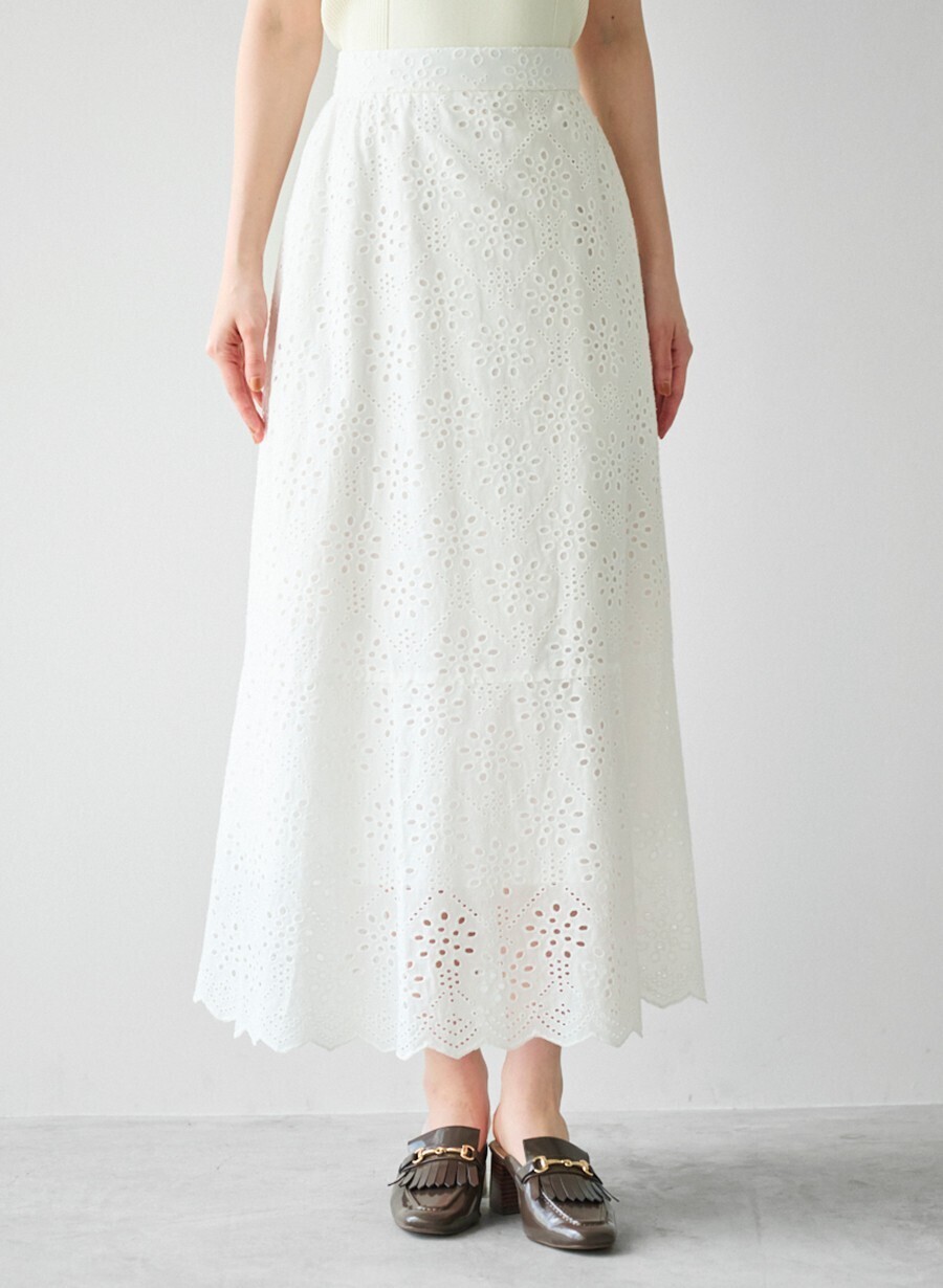 LOUNIE 刺繍フレアスカート