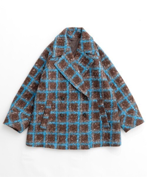 MAISON SPECIAL Checkered Over Silhouette Middle Coa
