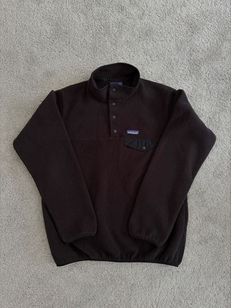 patagonia オールブラック‼️ パタゴニア スナップt シンチラ フリース