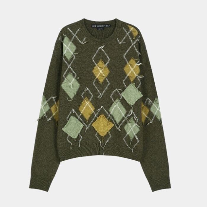 ANDERSSON BELL TOM ARGYLE CREW-NECK SWEATER