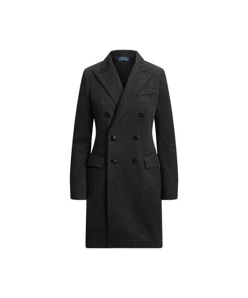 POLO RALPH LAUREN ダブルブレステッド ヘリンボーン コート
