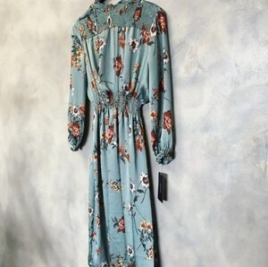 ZARA Silky floral midi dress