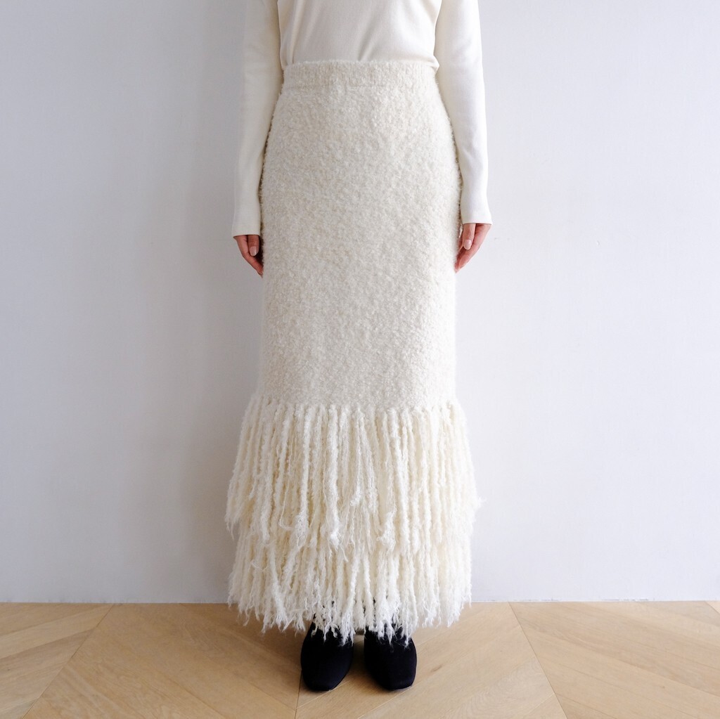 Sea Room lynn Soft PoodleニットFRINGEスカート