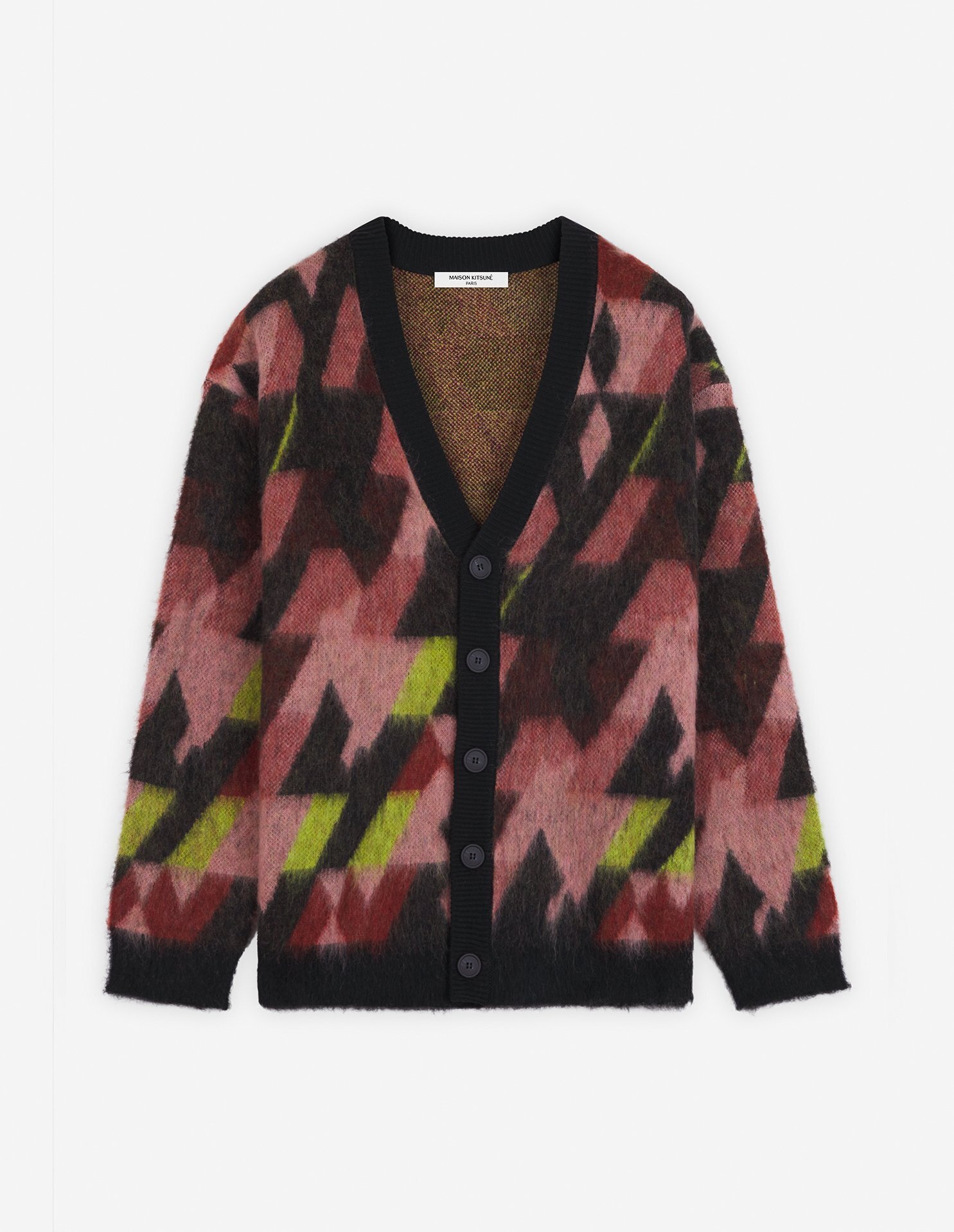 Maison Kitsuné グラフィック モヘア ジャカード カーディガン