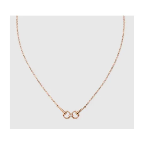 GUCCI 〔ホースビット〕18K ダイヤモンド チェーン ネックレス