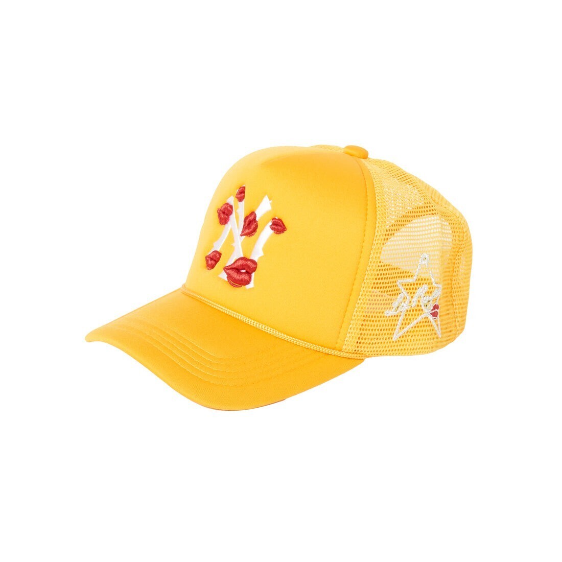 H4LO LA ROPA "NY IS KISSING ME" GOLD TRUCKER HAT