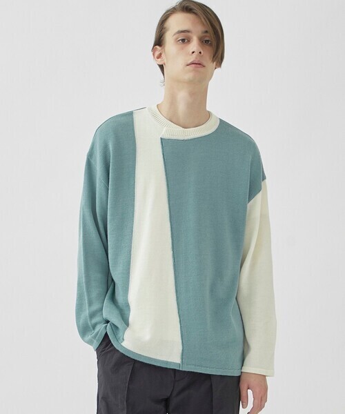 A+TOKYO WRAP UPアシンメトリーニット