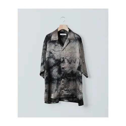 UJOH SLIT SLEEVE OPEN COLLAR SHIRT
