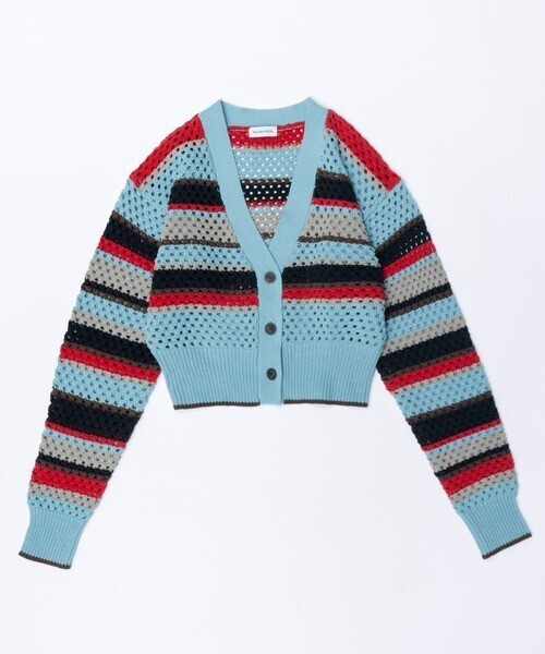 MAISON SPECIAL Multi Border Cardigan/マルチボーダーカーディガン