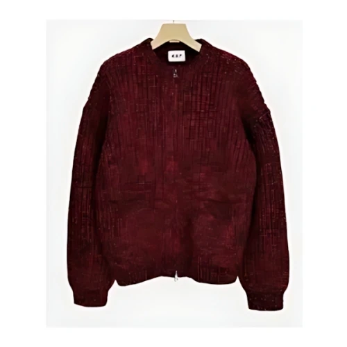 KIIT ZIP UP CREW NECK CARDIGAN ジップアップクルーネックカーディガン メランジニット