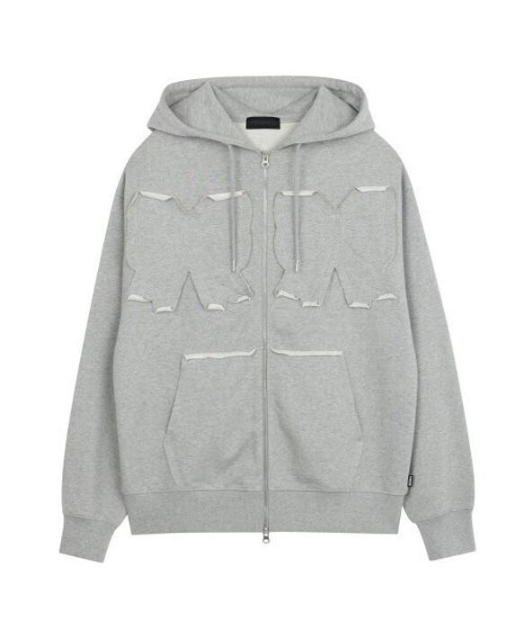 YOUHEE RIBBON HOOD ZIP-UP
