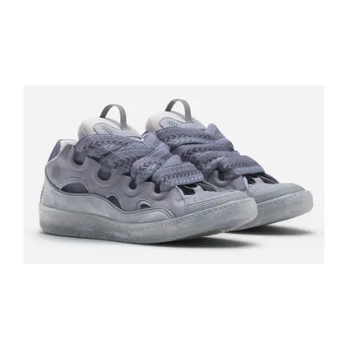 LANVIN LEATHER CURB SNEAKERS