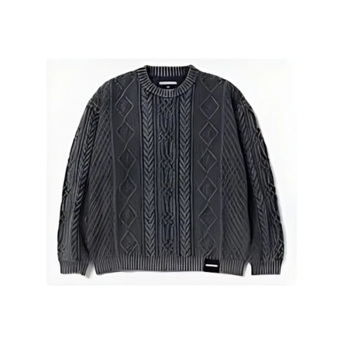 NEIGHBORHOOD WASHED CREWNECK CABLE SWEATER
