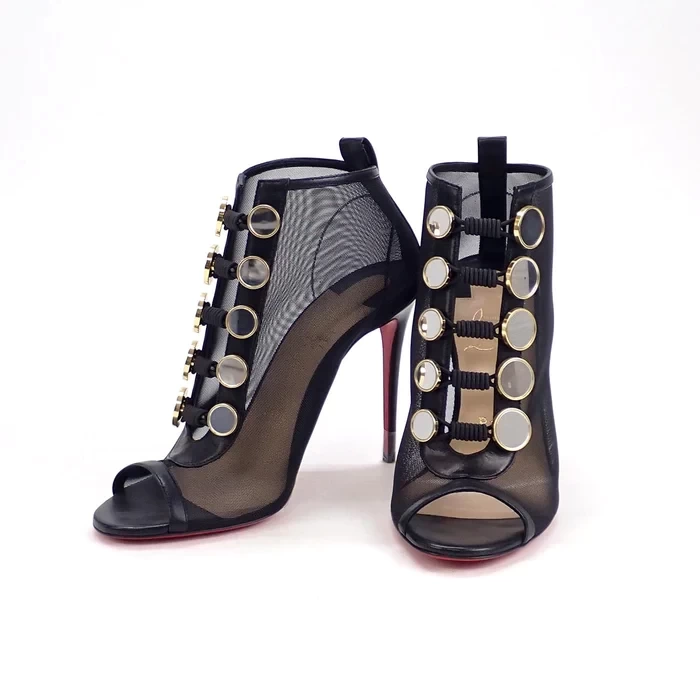 Christian Louboutin MARIKATE メッシュアンクルブーティー