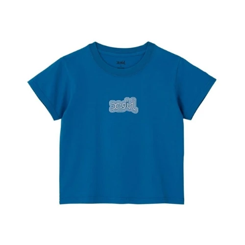 X-girl OUTLINE MILLS LOGO EMBROIDERY S/S BABY TEE