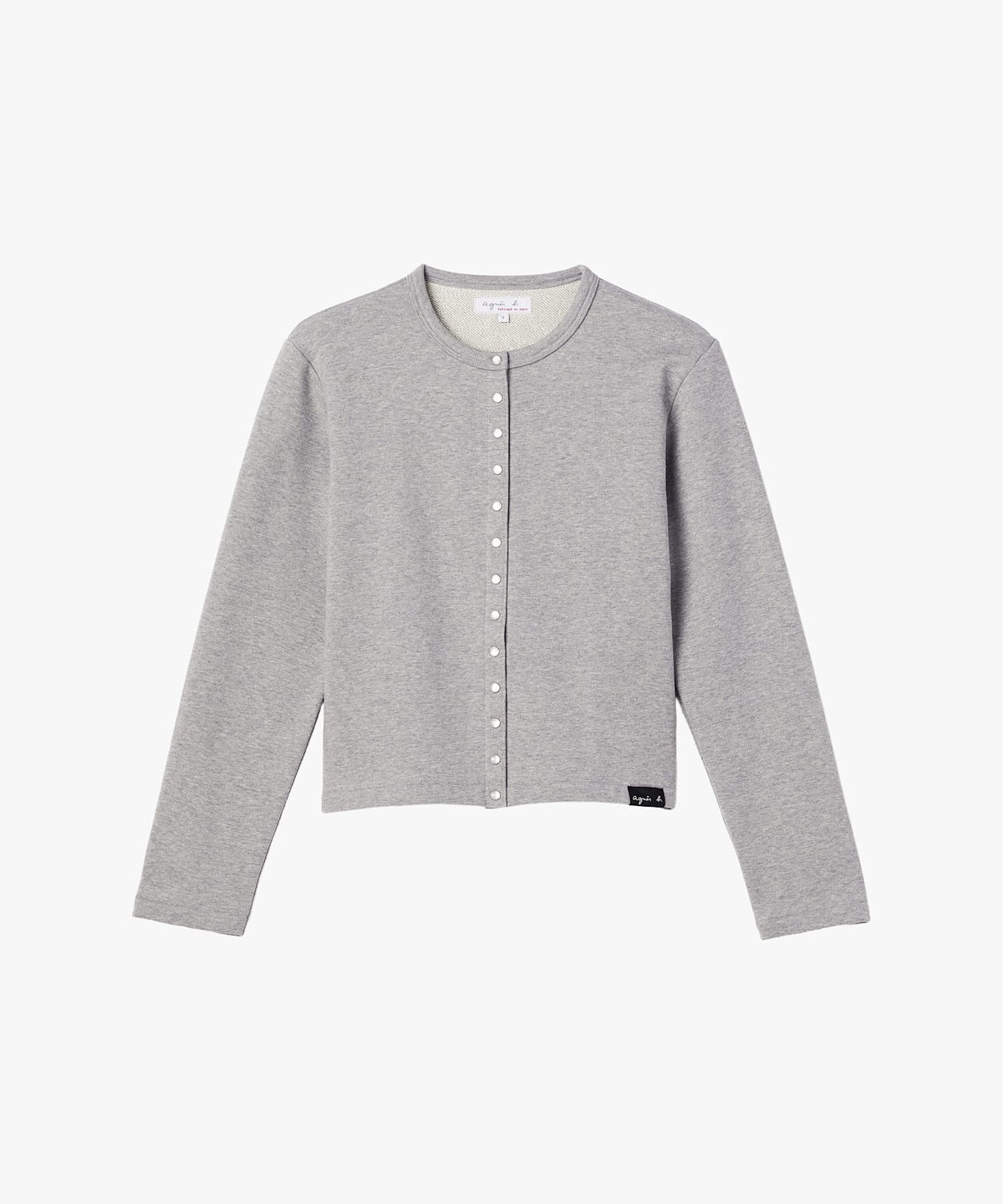 agnès b ロゴ コットン 長袖 カーディガンプレッション