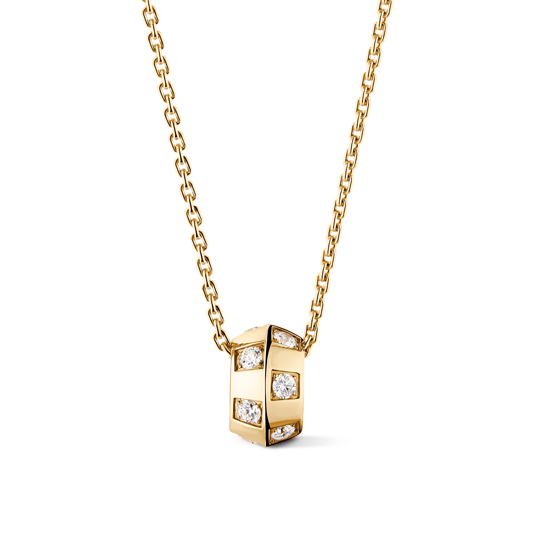 LOUIS VUITTON ペンダント ル ダミエ ドゥ ルイ･ヴィトン 7mm (イエローゴールド×ダイヤモンド)
