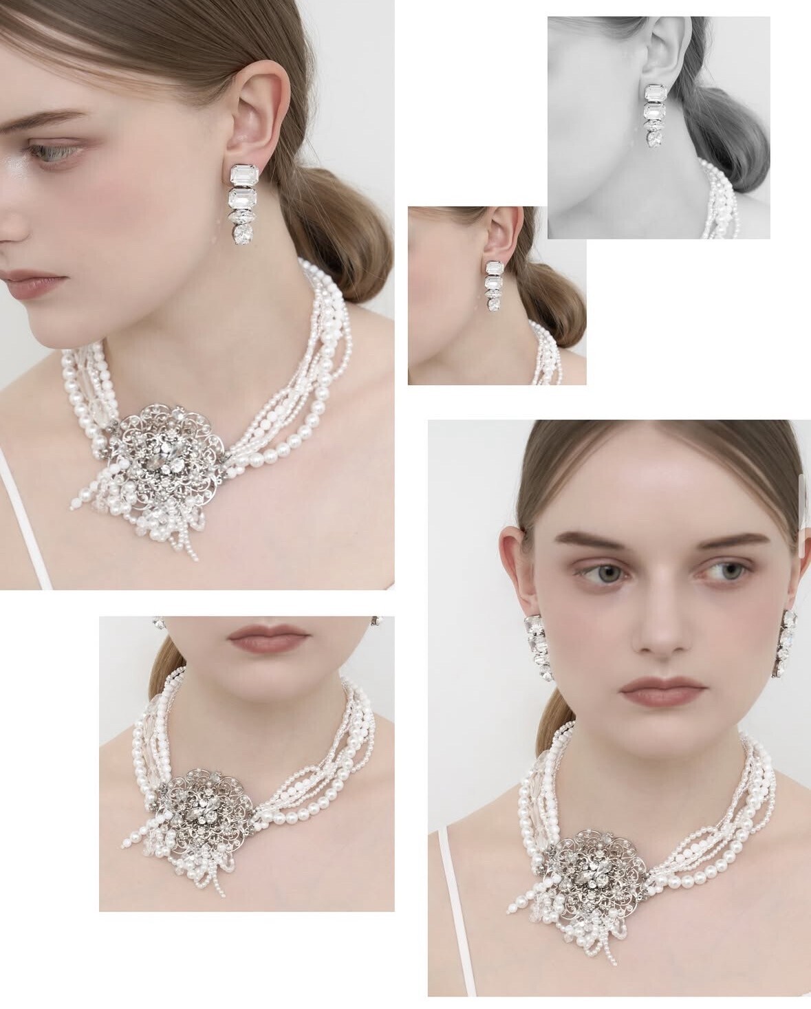 KISAKI PERL FLOWER NECKLACE