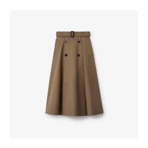 BURBERRY ギャバジン トレンチ ミディスカート