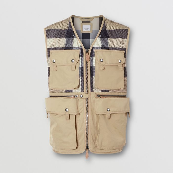 BURBERRY チェック詳細ミリタリーベスト