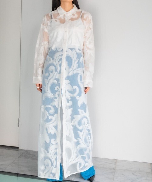 sahara Lace Long Shirt Dress