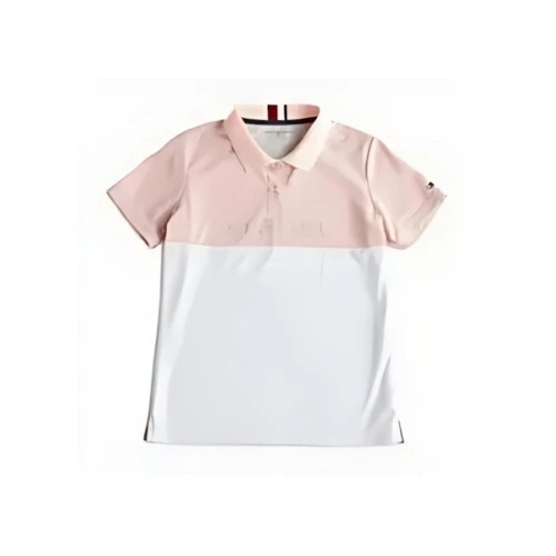Tommy Hilfiger Golf コントラストカラー半袖ロゴポロシャツ