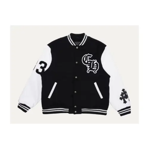 Chrome Hearts Cashmere and Leather Varsity Jacket