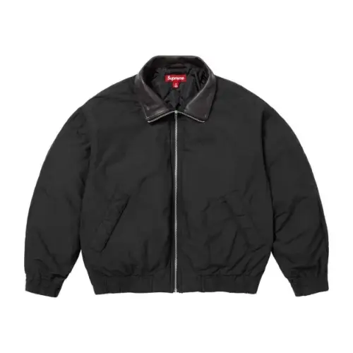 Supreme Leather Collar Utility Jacket