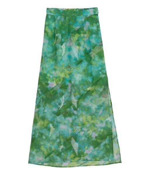Ameri BLUR SCENERY SPIRAL SKIRT