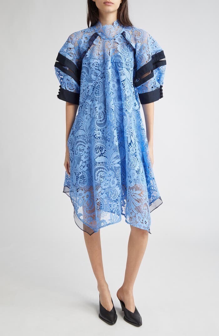3.1 Phillip Lim Corded Lace Handkerchief Hem Dress