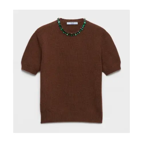 PRADA ウールxカシミヤ クルーネック セーター