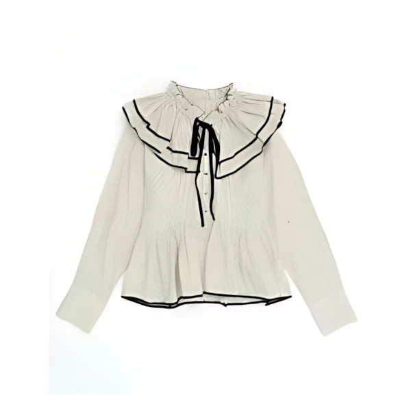 MAISON SPECIAL Edge Trim Ruffle Shirt