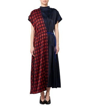 TOGA PULLA チェック プリント ワンピース