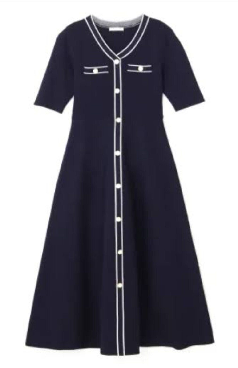 JILL STUART 配色パイピングリブニットワンピース