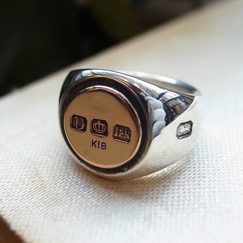 Vantique HALLMARK LARGE 18KPG × SILVER RING