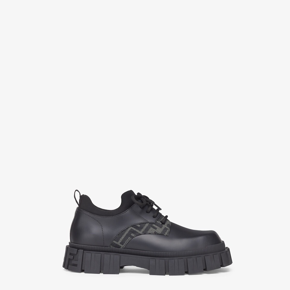 FENDI レースアップブラックレザー レースアップ