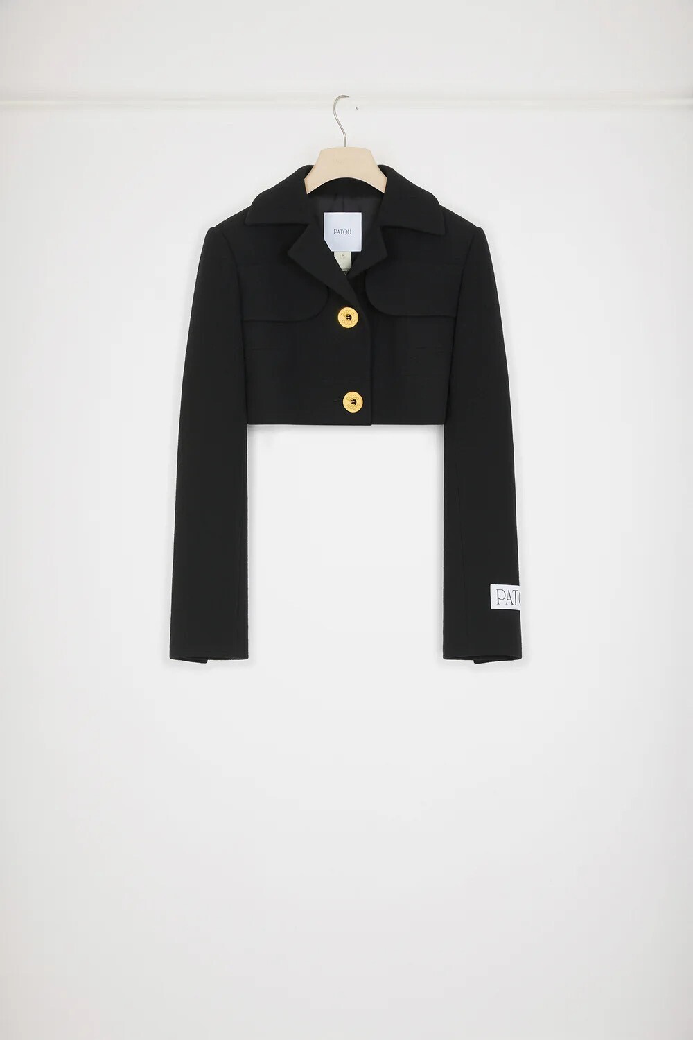 PATOU ウールクレープ クロップドジャケット