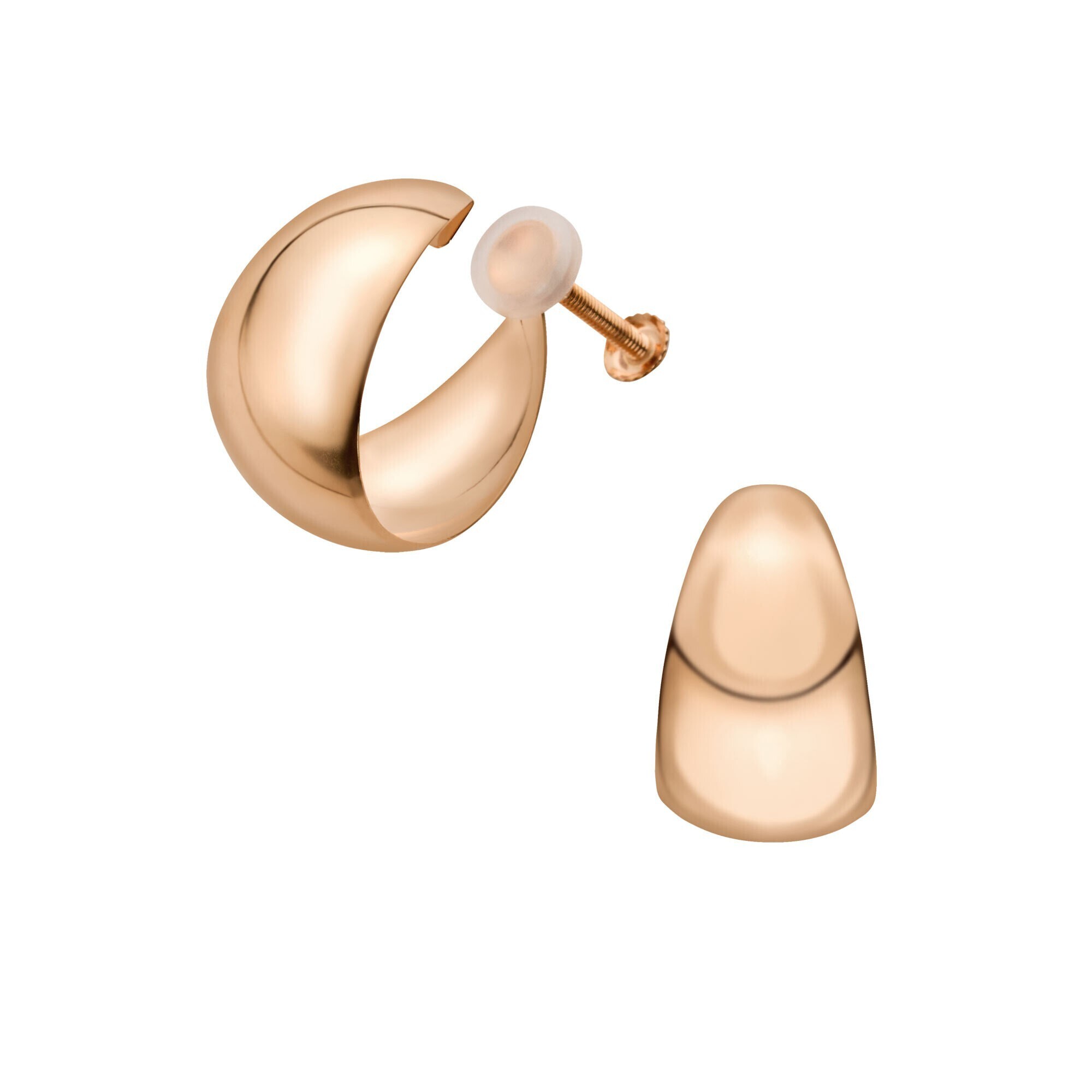 Vendome Aoyama ピンクゴールド フープ イヤリング