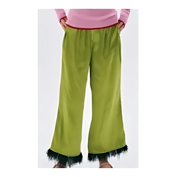 Mardi Mercredi SATIN OSTRICH PANTS