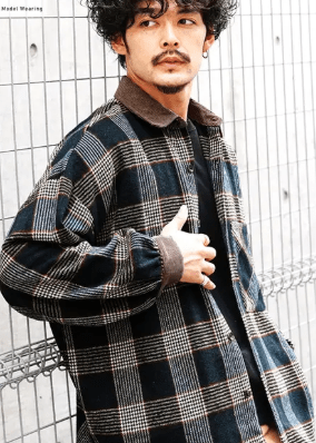 JIGGYS SHOP 先染めチェックシャツ オーバーサイズ ドロップショルダー