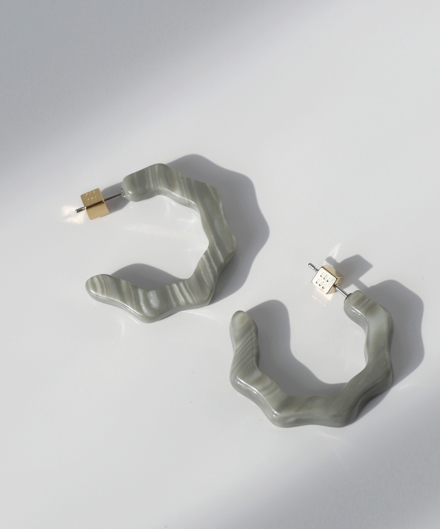 mimi33 マーブルフープピアス[Ownideal]
