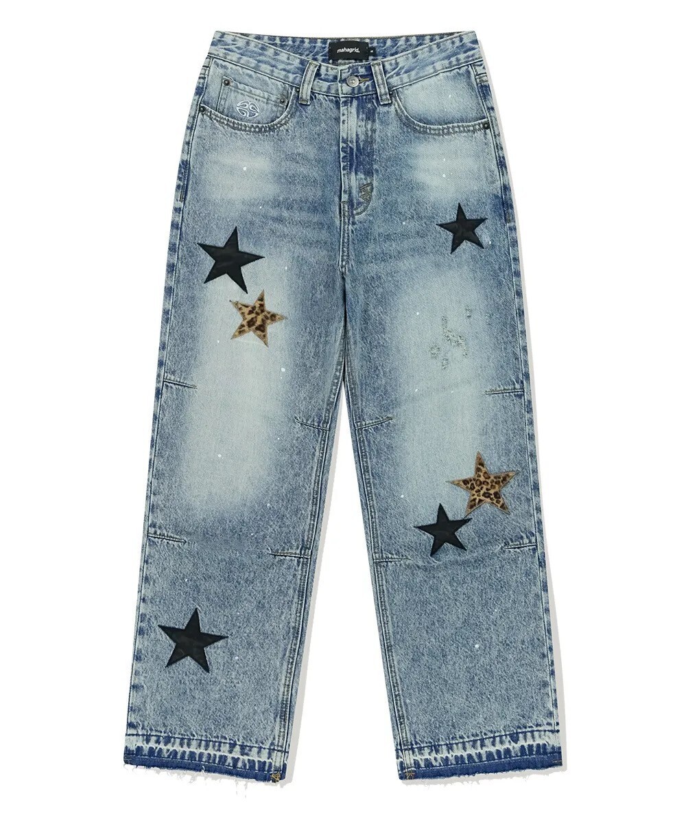 MAHAGRID STAR FLARED DENIM PANT
