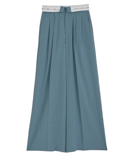 Ameri TURN BACK WAIST WIDE PANTS