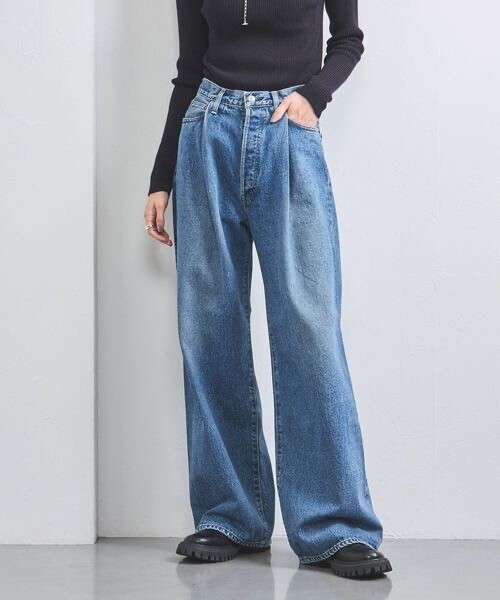 HYKE DENIM WIDE LEG デニムパンツ