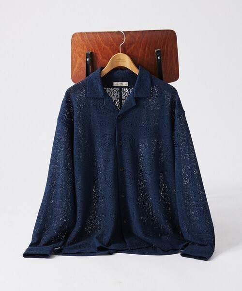 JOURNAL STANDARD relume ペイズリーレース オープンカラーシャツ
