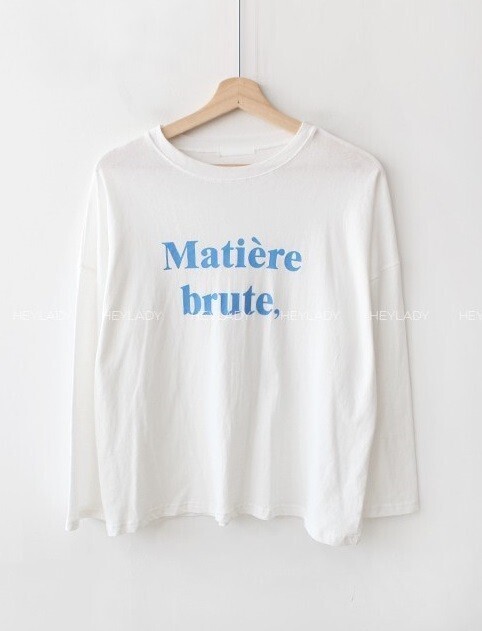 NUGU レタリング長袖Tシャツ