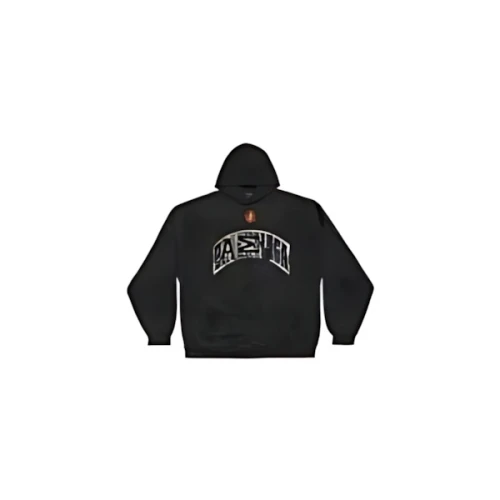 Balenciaga SKATER HOODIE OVERSIZED IN BLACK FADED