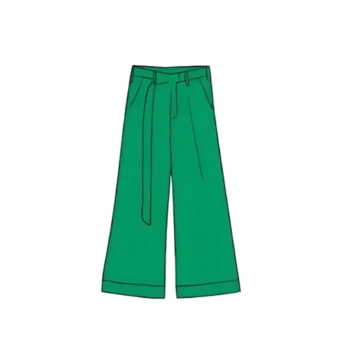 LiNoH BELTED WIDE PANTS